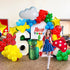 Red Blue Green Yellow Balloon Garland Kit 130Pcs with Cloud Mushroom Star Balloons for Party Decorations