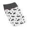 Grey, Black and Red Woodland Plaid and Moose Changing Pad Cover for