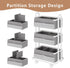 Wennop 3-Tier 3 6 Baby Diaper Caddy Organizer Cart, Mobile Nursery Storage Carts with Wheels, Dividers & Mesh Pockets