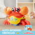 Play-Act Tummy JOVA Crawling Crab Baby Toy, Interactive Musical Crab with Intelligent Sensor & Auto-Avoiding Obstacles
