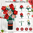EXCOUP Set, Set 841 Flower Bouquet Building Artificial Roses Toy Building with Vase, Building Blocks Flower Brick Toys