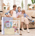 CHERRY CHEERS Set, Family Handprint Kit, DIY Craft Keepsake Wooden Frame, Endless Gift Non-Toxic Paints, Transparent