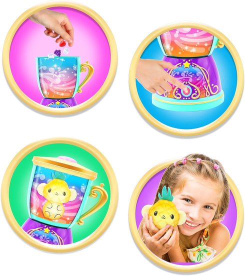 2 4-8 Wiz-O-Magic Surprise Blender Toy with Lights & Sounds Spin & Mix to Reveal Plush Pets Interactive Pretend Play