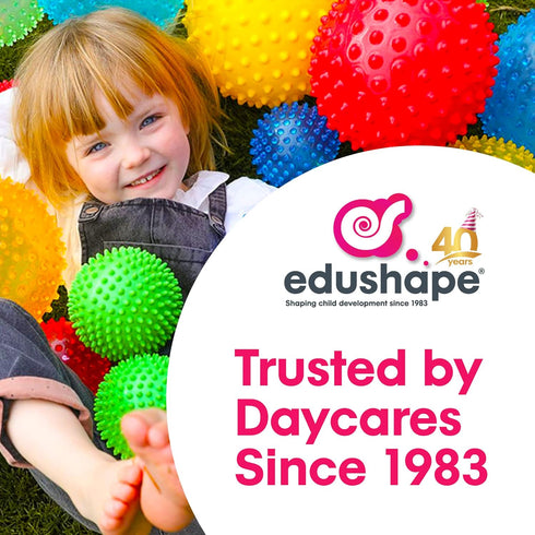Edushape Train-Themed Soft Baby Blocks for Toddlers 1-3 - 30 Pieces in PVC Bag
