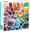 Galison Rainbow Crystals Jigsaw Puzzle - 500 Pieces, 20”x20” - Features an Array of Crystals and Gems