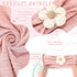 Baby Girl Blankets Newborn Set, 3 Pieces Receiving Blanket with Flower Headbands for Infant Toddler Kids