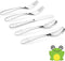 Kids Stainless Steel Utensil Set - High Grade Stainless #304 (18/8), Frog Model, Set of 5 (2 Spoons, 2 Forks, 1 Butter