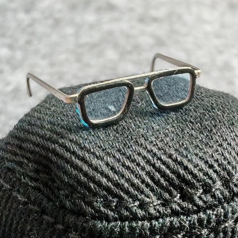 1/12 Scale Eyeglasses for 6-Inch Male Action Figure Body Doll (Blue)