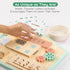 Montessori Busy Board for Toddlers - Personalized Sensory Toys with 11 Activities, Solid Wooden Activity Board