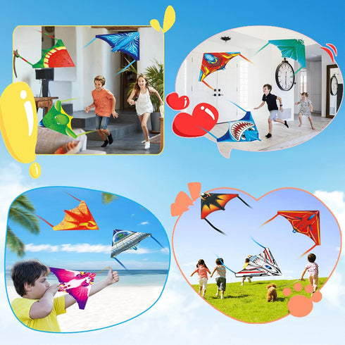 Mini Kites for Kids Ages 4-12 - Finger Launcher Kites Easy to Fly for Outdoor Toys, Birthday Party Favors for Boys Girls