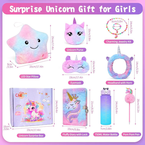 6-8, 5 6 7 8 9 10 Cherry Tale Unicorn Gifts for Girls Age Kindergarten Graduation Gifts for Girls, Unicorn Toys