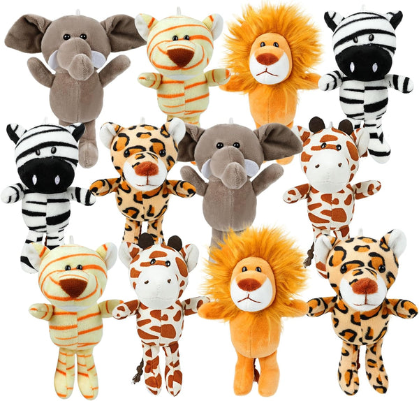 Small Stuffed Animals Bulk, 12 Pieces Cute Plushies, 6 Inch Mini Forest