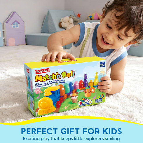 1 2 3 Counting, 9 Play-Act Learning Toy for Toddlers Years Old, Matching & Sorting Montessori Learning Dinosaur Train