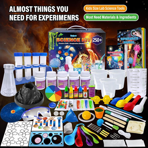 250 Experiments Kits for Kids - Science S.T.E.M Projects Scientific Toys for Boys Girls, Birthday Christmas Gift Ideas,