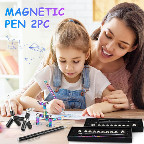 2PC 8-12 12 Gretex Magnetic Fidget Toys for Boys & Girls: Decompression Magnetic Metal Toys Middle School Boy Gifts