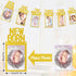Whaline 1st Birthday Baby Photo Banner, Monthly Milestone Photograph Bunting Garland for First Birthday Celebration