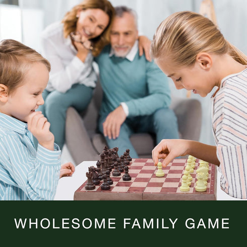 Magnetic Portable Travel Chess Set, 12" x 12" Foldable Chess Board Game with Storage Bags for Chess Pieces