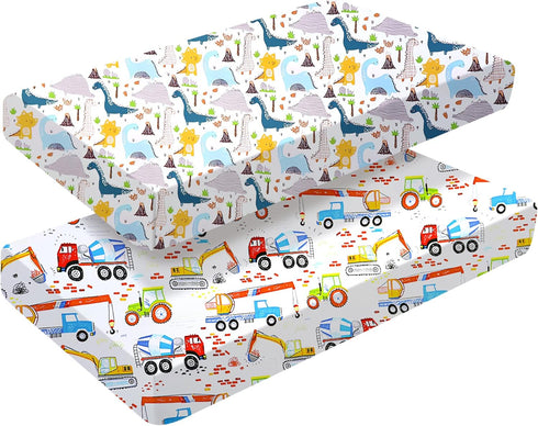 2 Pack Crib Sheets 52in x 28in | Bedding for Cot Bed