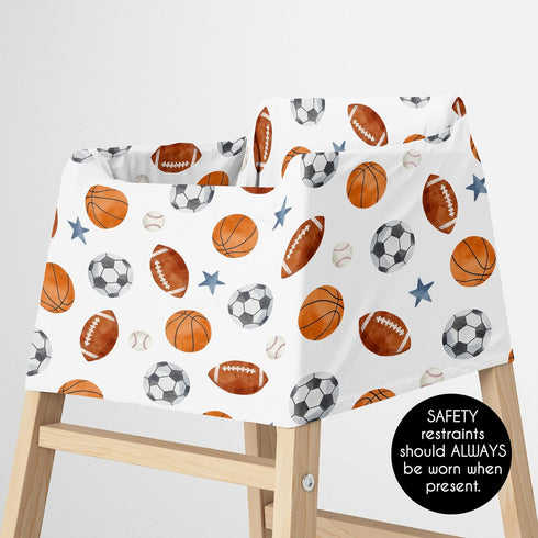 Sweet Jojo Designs Sports Theme Boy Infant Baby Car Seat Cover Nursing Breastfeeding High Chair Shopping Cart Stroller