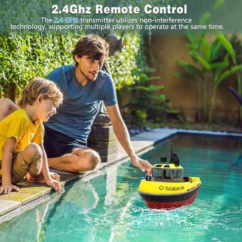 Losbenco 1/72 40 RC Boat, RC Tugboat for Pools and Lakes, High-Speed Remote Control Boat with Mins Play Time and Low