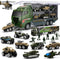 26 Pcs Military Truck with Soldier Men Set(2 in 1), Mini Die-cast
