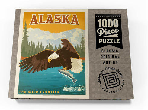 MyPuzzle Alaska: Eagle Vintage Poster, Premium 1000 Piece Jigsaw Puzzle for Adults