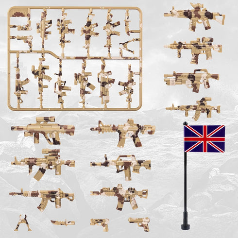 Weapons Pack Military Accessories U.K Special Forces Toys, Compatible with Major Brand Building Blocks