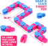 Neureyte 92 Pack 24 Links Wacky Tracks Snap and Click Fidget Toys,Fidget Snake Toy for Party Favors,Plastic Chains