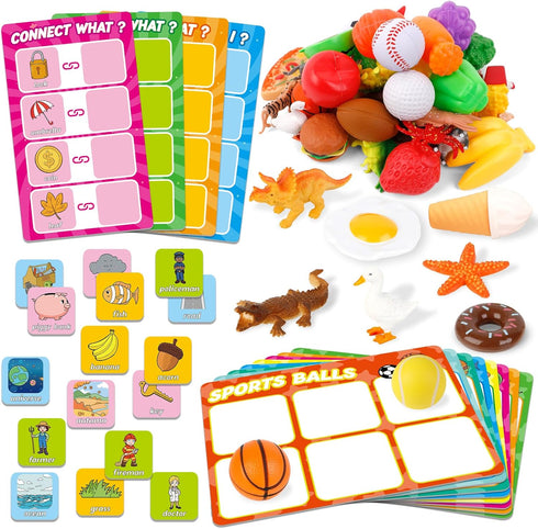 Match Card & Sort Game Set for Toddlers, Montessori Educational Learning Activities for Preschool