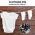HJZHII 100Pcs 2.2 Inch Diaper Pins Safety Plastic Head Cloth Diaper Nappy Pins with Locking Closures Black Stainless