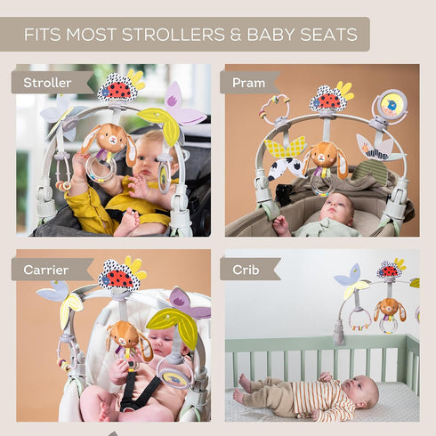 0-12 Taf Toys Baby Activity Arch, Stroller and Car Seat Toy Attachment with Rattling Beads Maze and Double-Sided