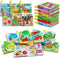 OKOOKO Soft Baby Books 6PCS, Washable Cloth Bath Books for Early Education Learning Toy for Newborns