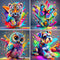 FLAJZ Paint by Numbers Kit for Kids, 4 Pack Easy Kids Paint by