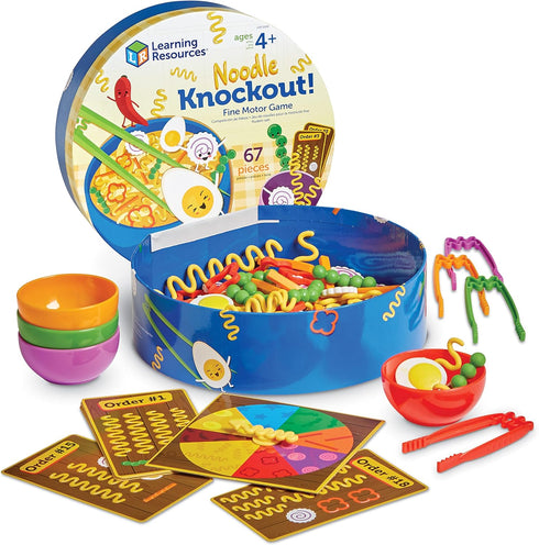 Learning Resources Noodle Knockout! Fine Motor Game, 67 Pieces, Fine Motor Skills Toys, Ages 4+
