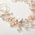 SWEETV Flower Girl Headband for Wedding, Baby's Breath Rose Gold Hair Piece for Birthday Party