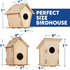 12 DIY Bird House Kits for Children, Unfinished Wood Birdhouses to Paint for Kids
