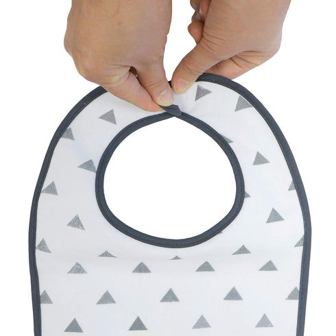 Neat Solutions 10 Pack Water Resistant Bib Set in Blue/Grey Assorted, 10 Count, 0+ Months