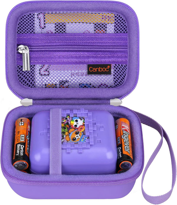 Canboc Hard Carrying Case for Bitzee Interactive Toy Digital Pet with 15 Animals Inside, Storage Bag (Purple)