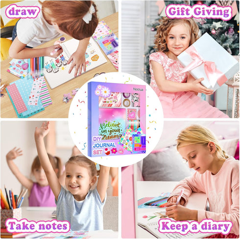 8-14 Nsrzua DIY Journal Kit for Girls,Toys for Ages and Birthday Gifts for Girls.