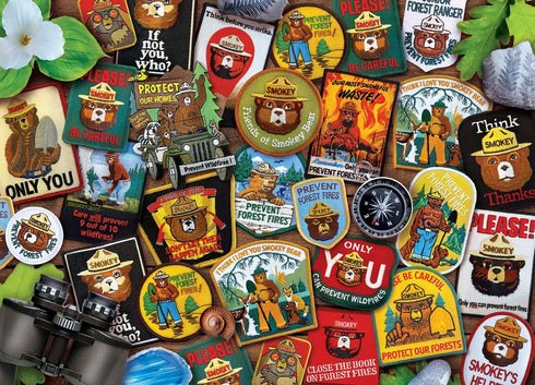 MasterPieces 1000 Piece Jigsaw Puzzle - Smokey Bear Patches, 20"x27" for Adults, Family, Or Youth