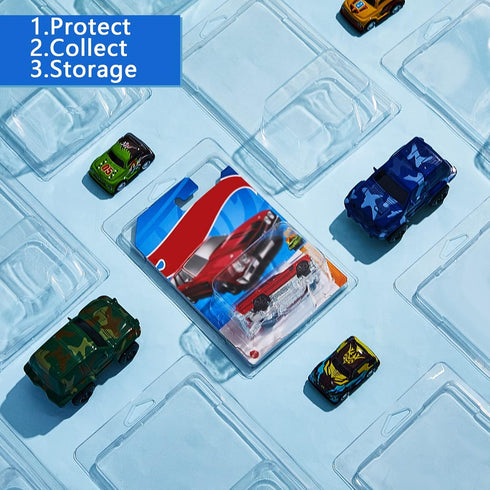 Tatuo 12 Pieces Protector Case for Hot Wheels, Compatible with Protector Packs, 6.5" x 4.25"