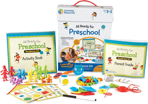 Learning Resources All Ready for Preschool Readiness Kit - 60 Activities Set for Ages 3+, Preschool Curriculum Kit