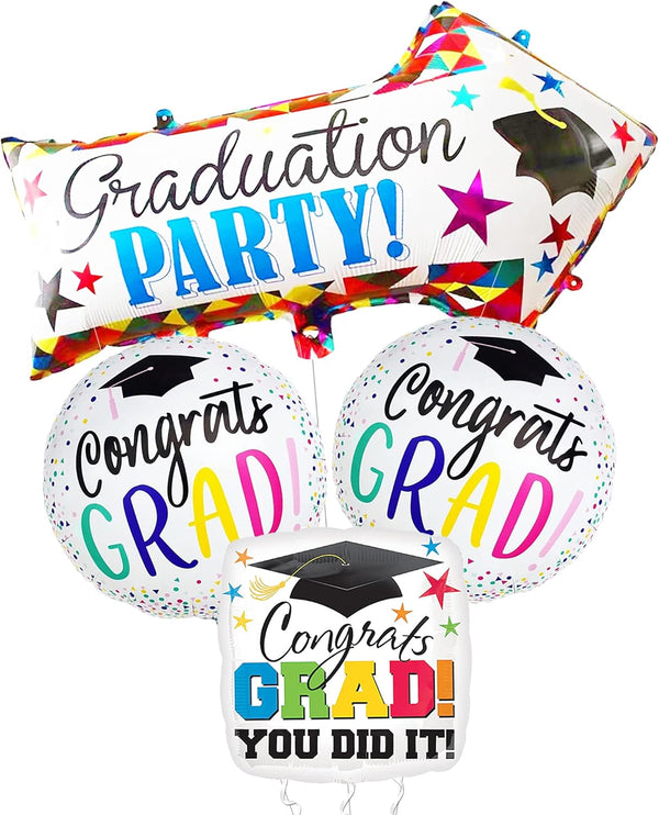KatchOn Kindergarten Graduation Balloons - 20 Inch, Pack of 4 | Congrats Grad Decorations Class of 2024