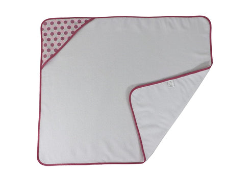 3 Pack (GS71727) Cudlie Buttons & Stitches Baby Girl Rolled/Carded Hooded Towels in Butterfly Polka Print
