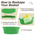 Pro Goleem Small Woven Basket with Gift Bags and Ribbons - Durable Empty Small Rope Basket for Storage, 12"X 8" X 5"