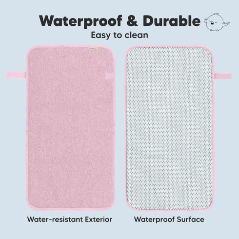 Organic Burp Cloths for Baby Boys and Girls and Portable Diaper Changing Pad Bundle - Burping Cloth, Burp Clothes