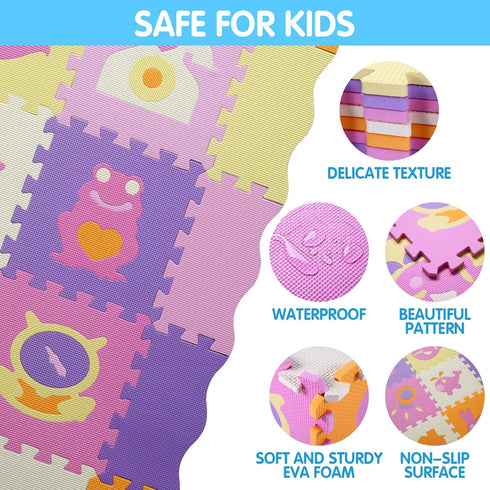 Kids25Pcs 9 Foam Play Mat for Square Interlocking Puzzle Floor MatBaby Play Mat Floor Mat Foam Puzzle Playmat