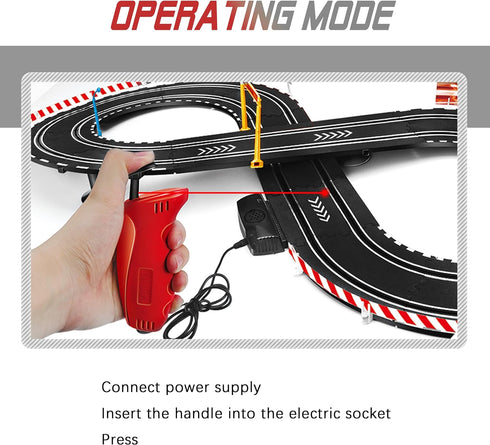 Kids Toy Electric Powered Slot Car Race Track Set, Best Gifts for Boys and Girls Ages 6 7 8-12