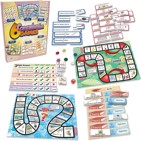 Junior Learning 6 Comprehension Games, Multi, (Model: JL406)
