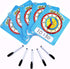 Time Learning Analog Clock for Kids - Pack of 5 (7 x 8 Inches) with 5 Erasable Markers